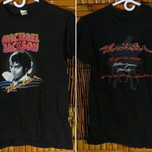 Michael Jackson Thriller Tour 1984 T-Shirt Vintage 2-Sided Pop Tee 94